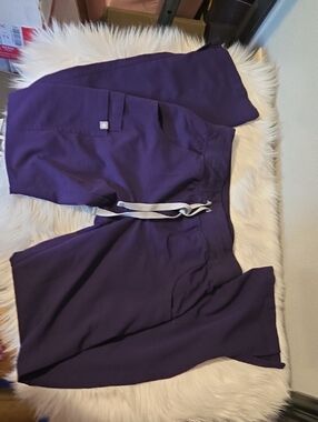 Figs Purple Drawstring Scrub Pants